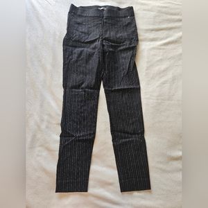 Maurices, pinstriped pants, black and white, size med